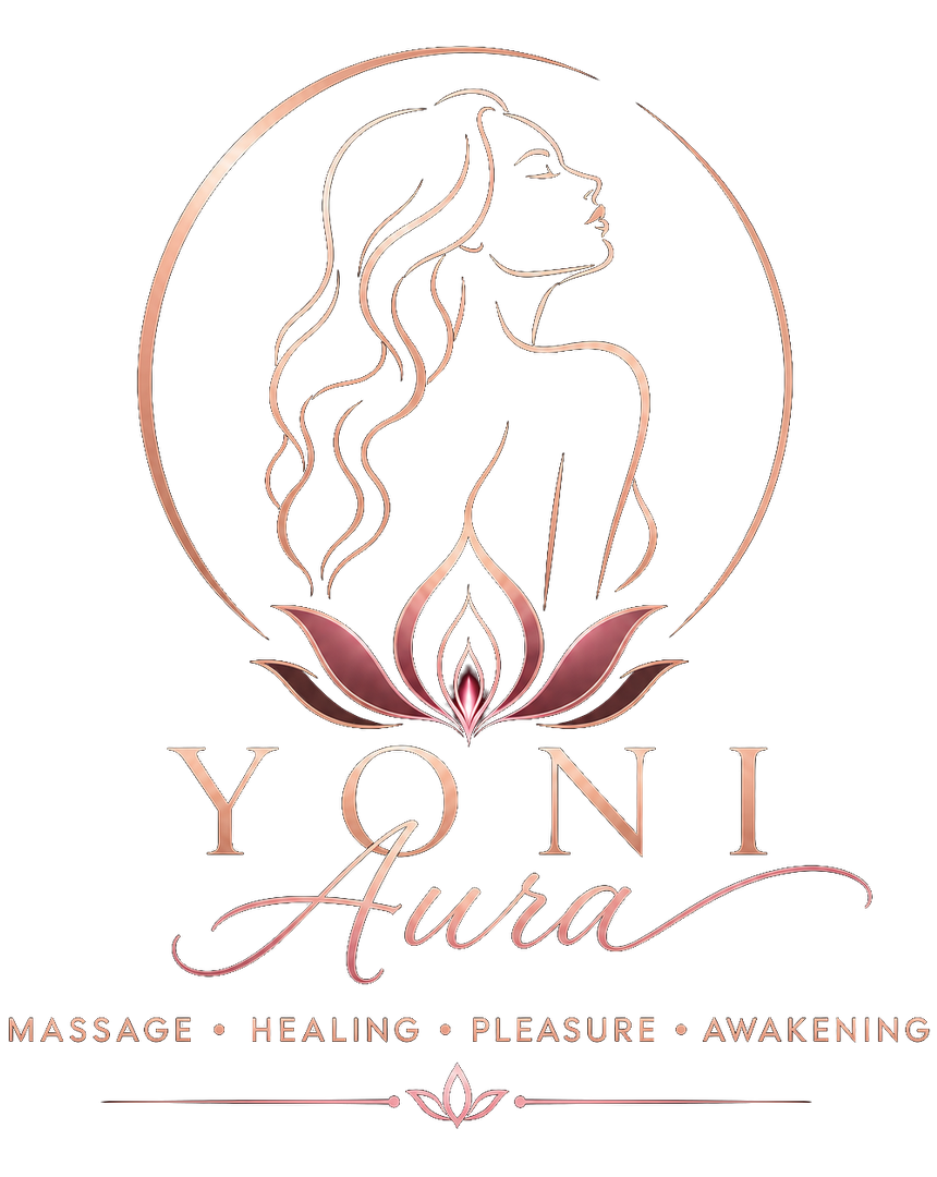 Yoni Aura feminine line art logo